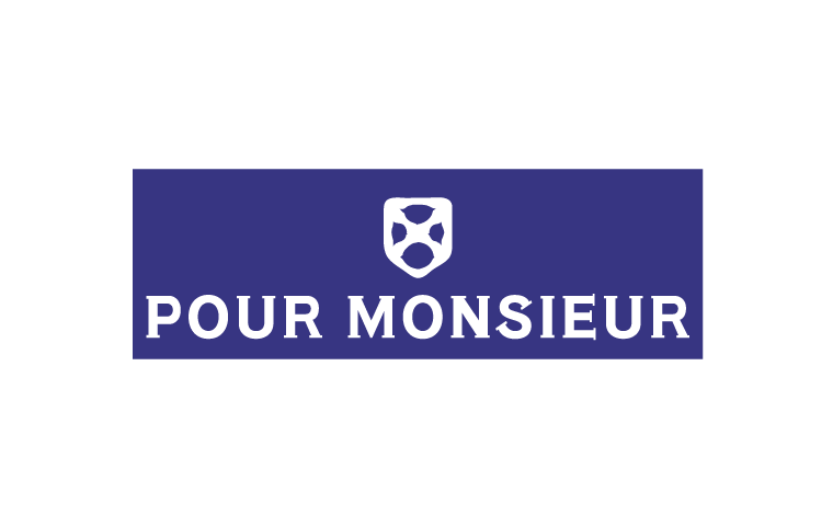 ロゴ：POUR MONSIEUR